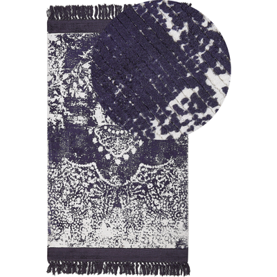 Beliani Violettivalkoinen Viskoosimatto - Vintage-tyyli Beliani Violettivalkoinen Viskoosimatto - Vintage-tyyli