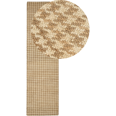 Beliani Beigen juuttimatto - 80 x 300 cm, Boho-tyyli Beliani Beigen juuttimatto - 80 x 300 cm, Boho-tyyli