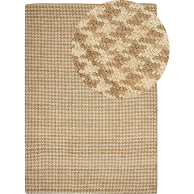 Beliani Beigen juuttimatto - 160x230cm Boho tyyli Beliani Beigen juuttimatto - 160x230cm Boho tyyli