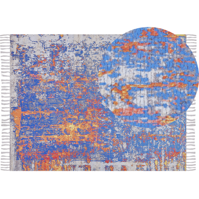 Beliani Monivärinen polyesteri puuvilla 150 x 230 cm Käsintehty matto - Matto Beliani Monivärinen polyesteri puuvilla 150 x 230 cm Käsintehty matto - Matto