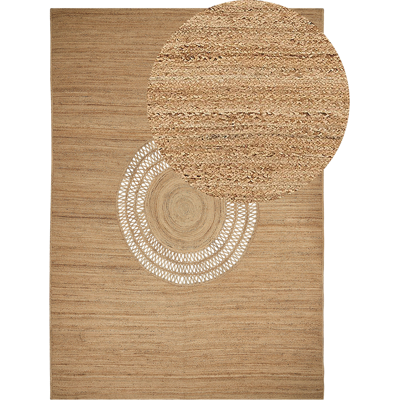 Beliani Beigen värinen jouset, 160x230cm, boho tyyli Beliani Beigen värinen jouset, 160x230cm, boho tyyli