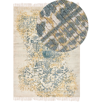 Beliani Viskose-aluevaatekappa Keltainen ja Vihreä - 140x200cm Itämainen Vintage Beliani Viskose-aluevaatekappa Keltainen ja Vihreä - 140x200cm Itämainen Vintage