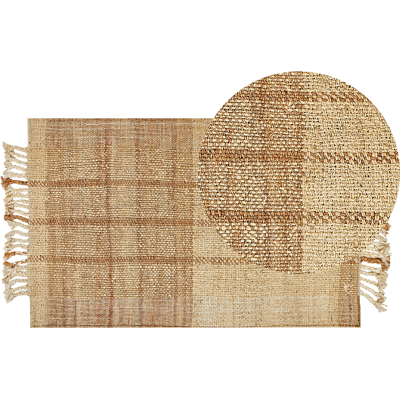 Beliani Beige Jute Matto 80 x 150 cm - Matto Beliani Beige Jute Matto 80 x 150 cm - Matto