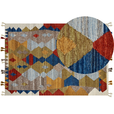 Beliani Vill Kilim Matto - Monivärinen Käsintehty 160x230cm Beliani Vill Kilim Matto - Monivärinen Käsintehty 160x230cm