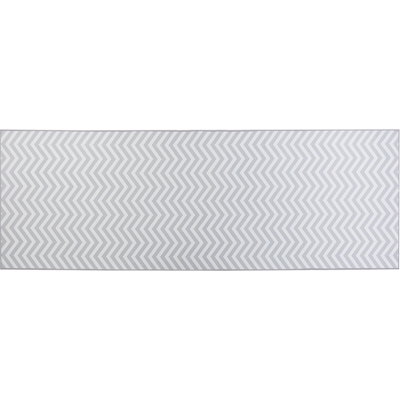 Beliani Juoksukangas Valkoinen ja Harmaa Polyester 70 x 200 cm Chevron-malli - Juoksukangas Beliani Juoksukangas Valkoinen ja Harmaa Polyester 70 x 200 cm Chevron-malli - Juoksukangas