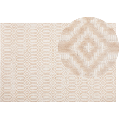 Beliani Viskoosimatto 140 x 200 cm Beiget - Matto Beliani Viskoosimatto 140 x 200 cm Beiget - Matto