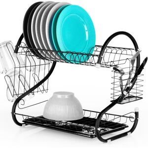 VILDE Musta 2-tasoinen astiankuivausteline 52x24,5x38 cm VILDE Musta 2-tasoinen astiankuivausteline 52x24,5x38 cm