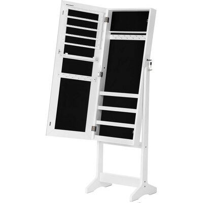 Songmics korukaappi, lukittava, valkoinen, JJC69WT Songmics korukaappi, lukittava, valkoinen, JJC69WT