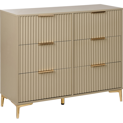 Beliani Lipasto 6 laatikolla WALCOTT Beige Beliani Lipasto 6 laatikolla WALCOTT Beige