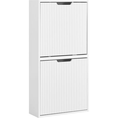 SoBuy Kenkäkaappi 2-oveinen pysty-/vaaka-asennus puu valkoinen 50x19x100cm FSR204-W SoBuy Kenkäkaappi 2-oveinen pysty-/vaaka-asennus puu valkoinen 50x19x100cm FSR204-W