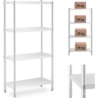 Royal Catering Metallinen säilytysteline jopa 200 kg:n tarjoiluvälineille, 90 x 40 x 180 cm Royal Catering Metallinen säilytysteline jopa 200 kg:n tarjoiluvälineille, 90 x 40 x 180 cm