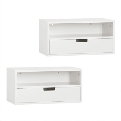 SoBuy Yöpöytä seinään kiinnitettävä valkoinen 45.0x25.0x22.0 cm NKD03-WX2 SoBuy Yöpöytä seinään kiinnitettävä valkoinen 45.0x25.0x22.0 cm NKD03-WX2