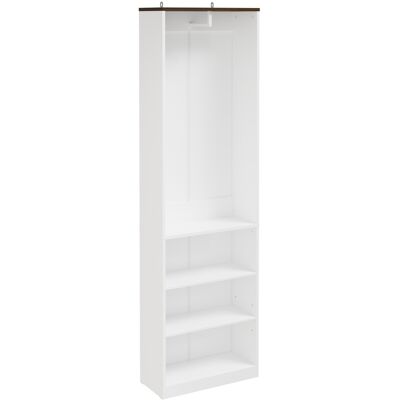 SoBuy Avoin slim-kaappi säilytykseen valkoinen 55.0x25.0x187.0 cm KSB02-W SoBuy Avoin slim-kaappi säilytykseen valkoinen 55.0x25.0x187.0 cm KSB02-W