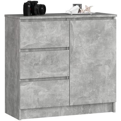 Akord Lipasto Jerry 1 ovi 3 laatikkoa Betoni 80x35x77 Akord Lipasto Jerry 1 ovi 3 laatikkoa Betoni 80x35x77