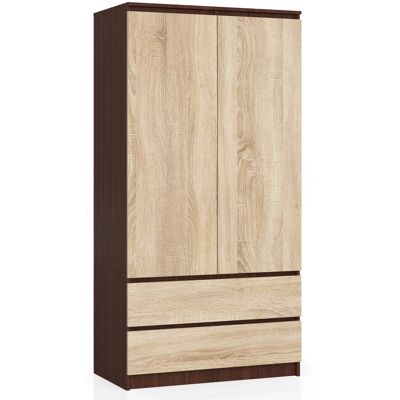 Akord Vaatekaappi Wenge/Sonoma-tammi 90x51x180 Akord Vaatekaappi Wenge/Sonoma-tammi 90x51x180