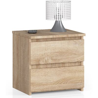 Akord Yöpöytä 2 Laatikkoa Sonoma-tammi 40x35x40 Akord Yöpöytä 2 Laatikkoa Sonoma-tammi 40x35x40