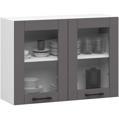 Akord Vitriinikaappi Oliwia Valkoinen/Harmaa 30x80x58 Akord Vitriinikaappi Oliwia Valkoinen/Harmaa 30x80x58