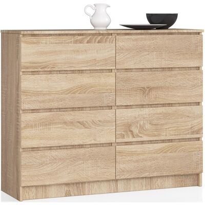 Akord Lipasto 8 laatikkoa Sonoma-tammi 138x40x99 Akord Lipasto 8 laatikkoa Sonoma-tammi 138x40x99