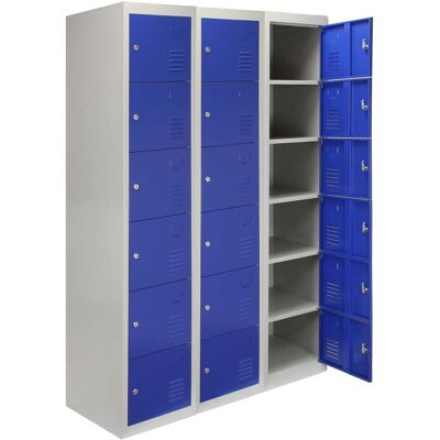 Monstershop 3 x metallilokeroa - kuusi ovea, sininen - litteä pakkaus Monstershop 3 x metallilokeroa - kuusi ovea, sininen - litteä pakkaus