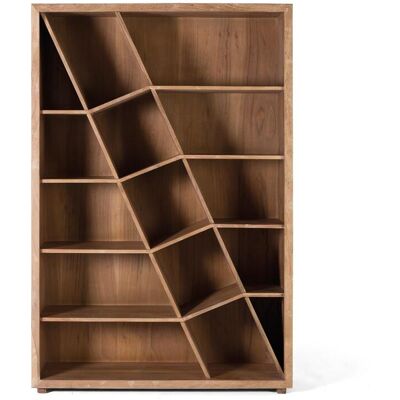 Giner y Colomer Mangófából Készített Polc - Természetes & Fekete - 180x120x40 cm Giner y Colomer Mangófából Készített Polc - Természetes & Fekete - 180x120x40 cm