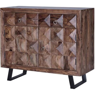 Theodora Ruskea Puu-Rauta Buffee - Klassinen Credenza Theodora Ruskea Puu-Rauta Buffee - Klassinen Credenza