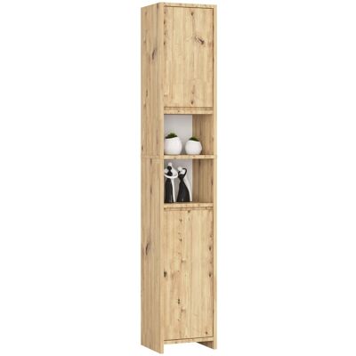 Akord Kylpyhuonekaappi 2 ovea 2 hyllyä Artisan-tammi 32x28x180 Akord Kylpyhuonekaappi 2 ovea 2 hyllyä Artisan-tammi 32x28x180