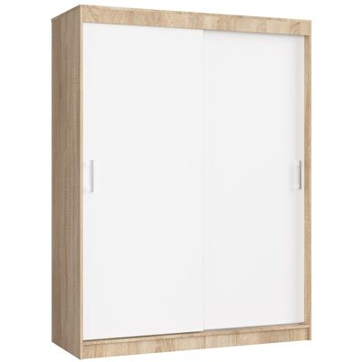 Akord Liukuovi Kaappi Mono Sonoma-tammi/Valkoinen 150x60x200 Akord Liukuovi Kaappi Mono Sonoma-tammi/Valkoinen 150x60x200