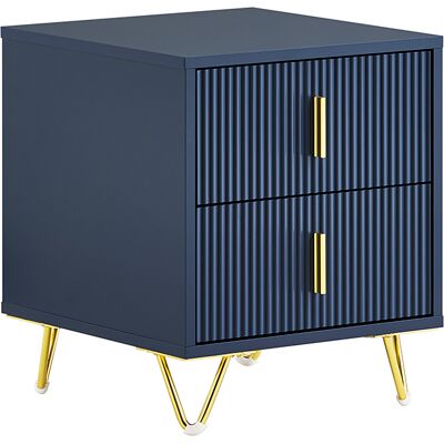 SoBuy Yöpöytä 2-laatikko sininen 40x40x47 cm moderni FBT115-B SoBuy Yöpöytä 2-laatikko sininen 40x40x47 cm moderni FBT115-B
