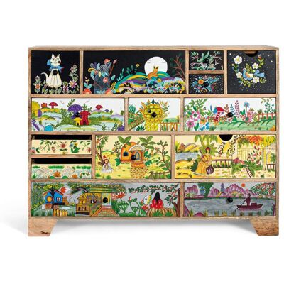 Giner y Colomer Etniseen tyyliin valmistettu mangopuusta valmistettu lipasto, 120 cm Giner y Colomer Etniseen tyyliin valmistettu mangopuusta valmistettu lipasto, 120 cm