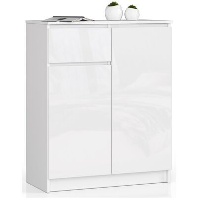 Akord Lipasto 2 Ovet 1 Laatikko Valkoinen Korkeakiilto 80x40x99 Akord Lipasto 2 Ovet 1 Laatikko Valkoinen Korkeakiilto 80x40x99