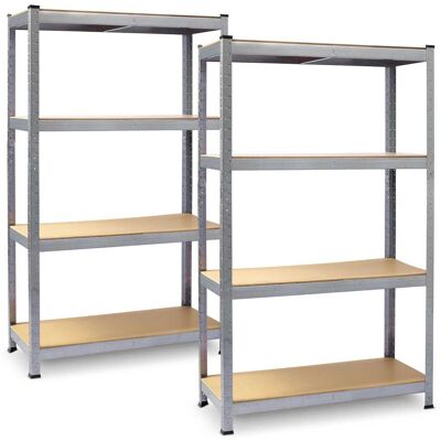Plonos Varastohyllyjen sarja - 2 kpl, 150x75x30 cm, Hopea Plonos Varastohyllyjen sarja - 2 kpl, 150x75x30 cm, Hopea