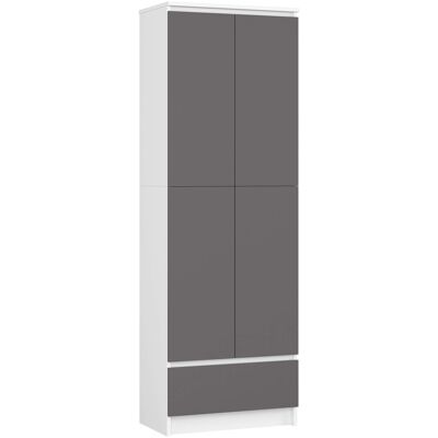 Akord Kirjahylly Suljettu Valkoinen/Harmaa Grafiitti 60x35x180 Akord Kirjahylly Suljettu Valkoinen/Harmaa Grafiitti 60x35x180