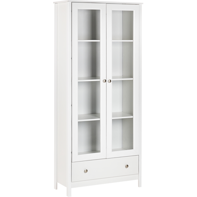 Beliani Lasivitriini NORNALUP 80 cm Valkoinen Beliani Lasivitriini NORNALUP 80 cm Valkoinen