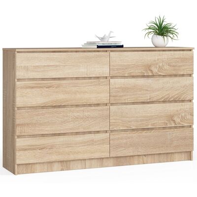 Akord Lipasto 8 laatikkoa Sonoma-tammi 160x40x99 Akord Lipasto 8 laatikkoa Sonoma-tammi 160x40x99