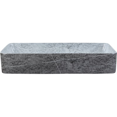 Beliani Pesuallas - Harmaa Keramiikka Suorakulmainen Teollistyyli - 61x35cm Beliani Pesuallas - Harmaa Keramiikka Suorakulmainen Teollistyyli - 61x35cm