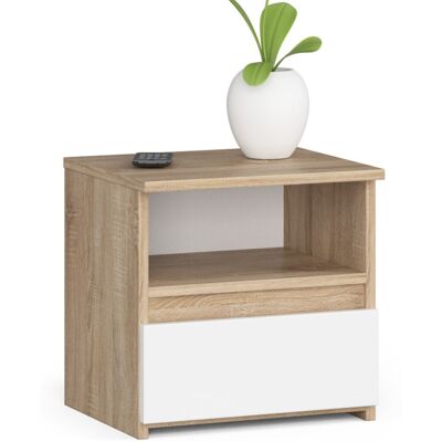Akord Yöpöytä 1 laatikkoa Sonoma-tammi Moderni 40x35x40 Akord Yöpöytä 1 laatikkoa Sonoma-tammi Moderni 40x35x40