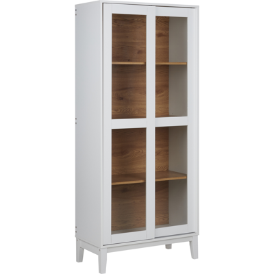 Beliani Lasivitriini RUMSON 80 cm Valkoinen Beliani Lasivitriini RUMSON 80 cm Valkoinen