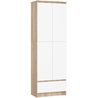 Akord Kirjahylly Suljettu Sonoma-tammi/Valkoinen 60x35x180 Akord Kirjahylly Suljettu Sonoma-tammi/Valkoinen 60x35x180