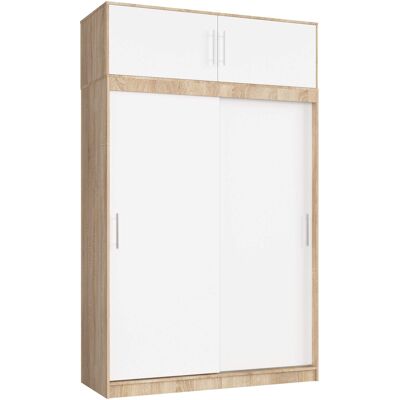 Akord Liukuovikaappi Mono jatkeella Tammi Sonoma/Valkoinen 150x60x245 Akord Liukuovikaappi Mono jatkeella Tammi Sonoma/Valkoinen 150x60x245