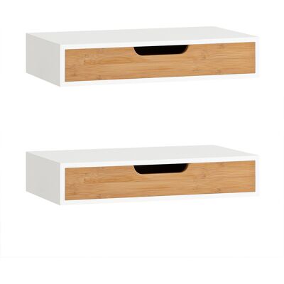 SoBuy Seinäkaappi integroidulla bambu-vedoksella valkoinen 40.0x25.0x8.0 cm FRG92-WNX2 SoBuy Seinäkaappi integroidulla bambu-vedoksella valkoinen 40.0x25.0x8.0 cm FRG92-WNX2
