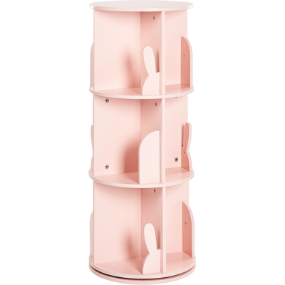 Beliani Kirjahylly pyörivä CANEY 94 cm Pastellipinkki Beliani Kirjahylly pyörivä CANEY 94 cm Pastellipinkki