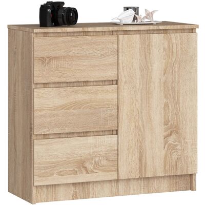 Akord Lipasto Jerry 1 ovi 3 laatikkoa Tammi Sonoma 80x35x77 Akord Lipasto Jerry 1 ovi 3 laatikkoa Tammi Sonoma 80x35x77