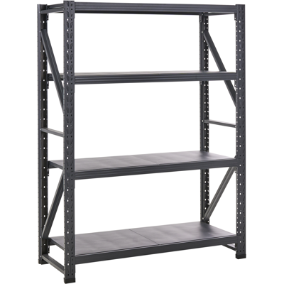 Beliani Varastohylly FIUGGI metalli 150 cm 60 cm Musta Beliani Varastohylly FIUGGI metalli 150 cm 60 cm Musta