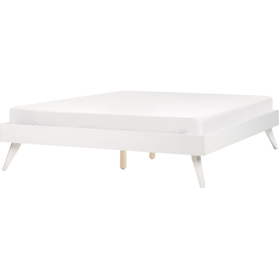 Beliani Valkoinen MDF King Size Sänkykehys - Skandinaavinen Minimalistinen Suunnittelu Beliani Valkoinen MDF King Size Sänkykehys - Skandinaavinen Minimalistinen Suunnittelu