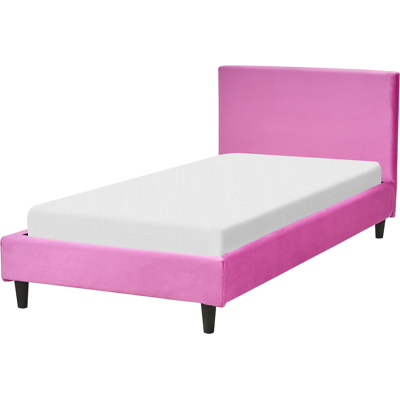 Beliani Fuksia Pink Samettisänky - Yksiö, Moderni Beliani Fuksia Pink Samettisänky - Yksiö, Moderni
