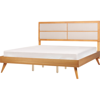 Beliani Vaalean Kivipuu King Size Sänky - Moderni Rustiikkinen Muotoilu - 180x200 cm Beliani Vaalean Kivipuu King Size Sänky - Moderni Rustiikkinen Muotoilu - 180x200 cm