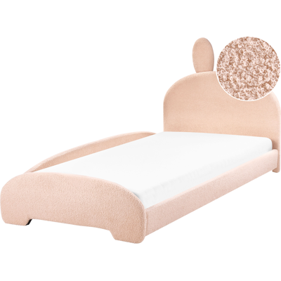 Beliani Lastensänky Kani buklee PERROS 90 x 200 cm Beige Beliani Lastensänky Kani buklee PERROS 90 x 200 cm Beige