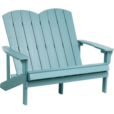 Beliani Puutarhapenkki ADIRONDACK 125 cm Vaaleansininen Beliani Puutarhapenkki ADIRONDACK 125 cm Vaaleansininen