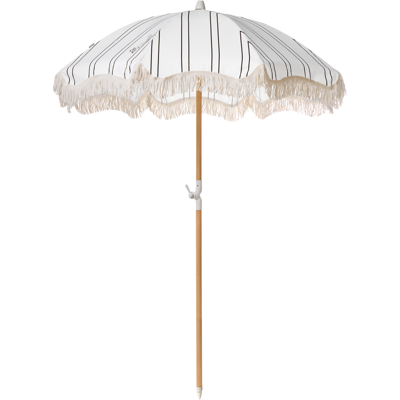 Beliani Aurinkovarjo 155 cm MONDELLO Valkoinen/musta Beliani Aurinkovarjo 155 cm MONDELLO Valkoinen/musta