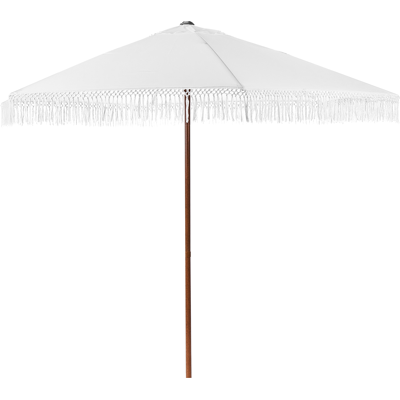 Beliani Aurinkovarjo 258 cm MURASA Valkoinen Beliani Aurinkovarjo 258 cm MURASA Valkoinen